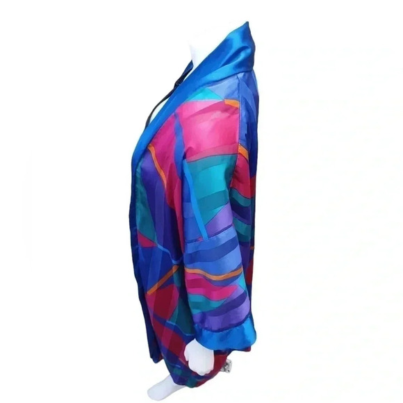 Vintage Diamond Tea  Room Cafton/Kimono Geometric One Size - Picture 3 of 10